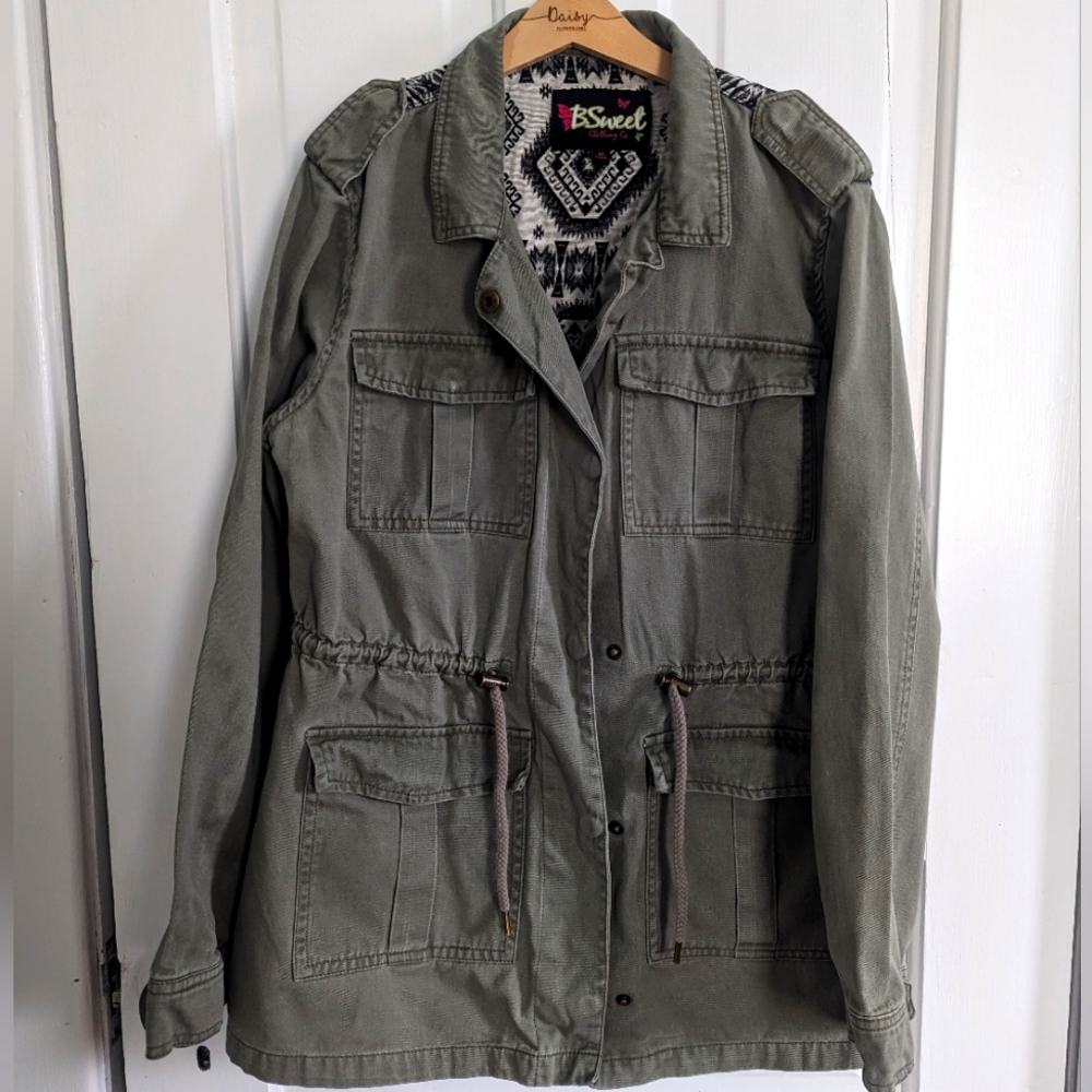 Medium BSweet Aztec Cargo Jacket